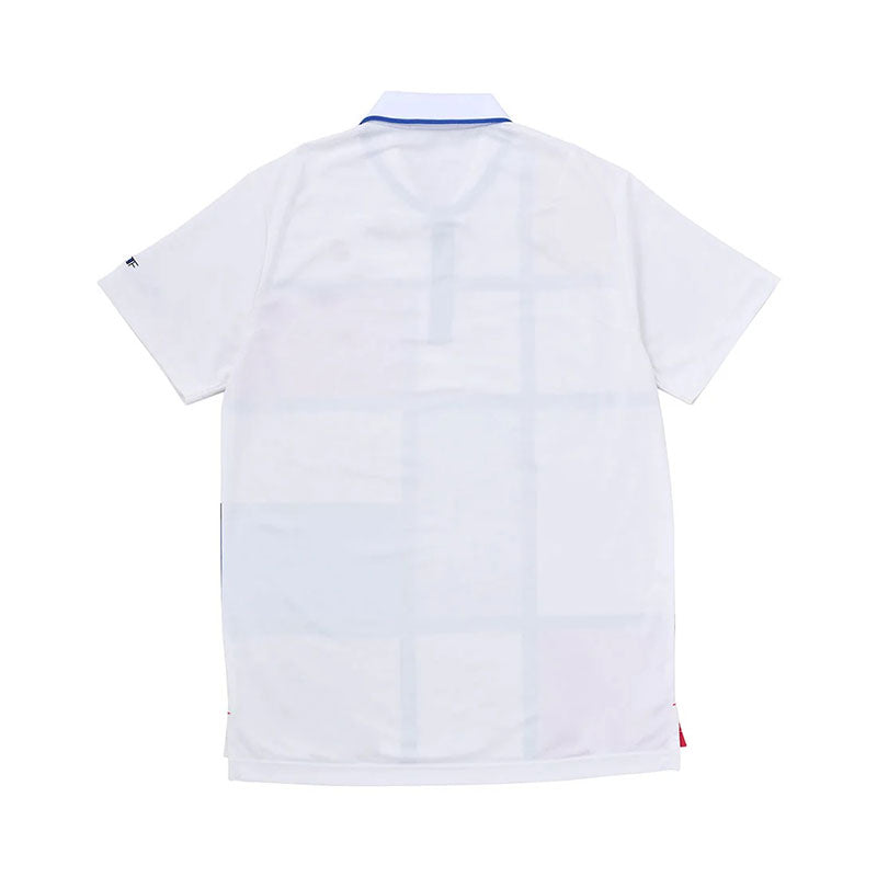LE COQ SPORTIF GOLF Mondrian Large Print Men's Polo (White)
