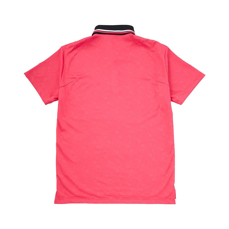 LE COQ SPORTIF GOLF Mondarian Graphic Jacquard Men's Polo (Pink)