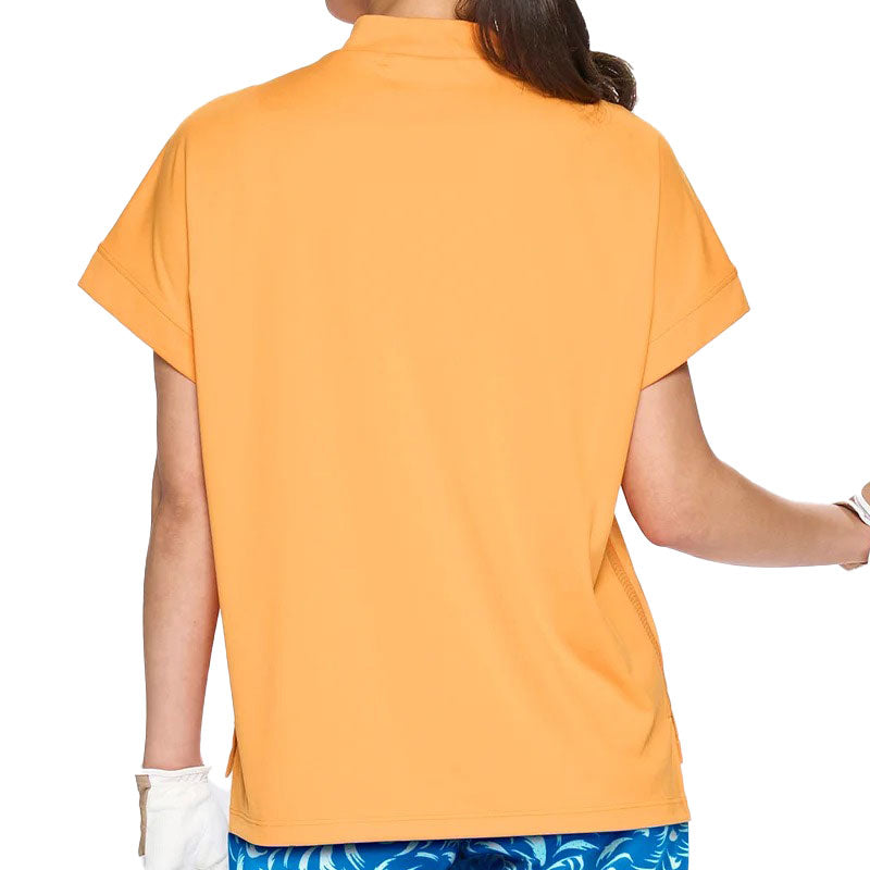 LE COQ SPORTIF GOLF Wide Women's Mock Shirt (Orange)
