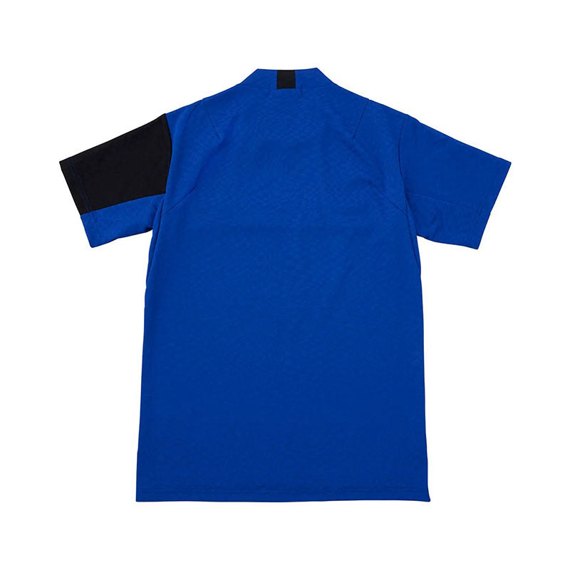 LE COQ SPORTIF GOLF Vichy Jacquard Men's Mock Shirt (Blue)