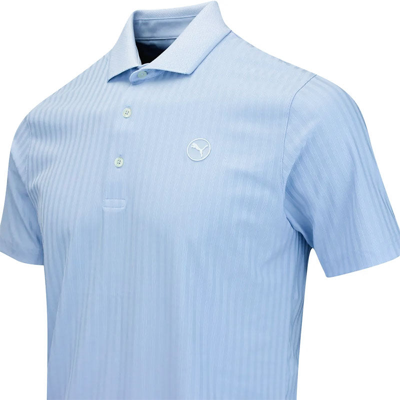 PUMA MATTR Stripe Jacquard Men's Polo (Haute Tropic)