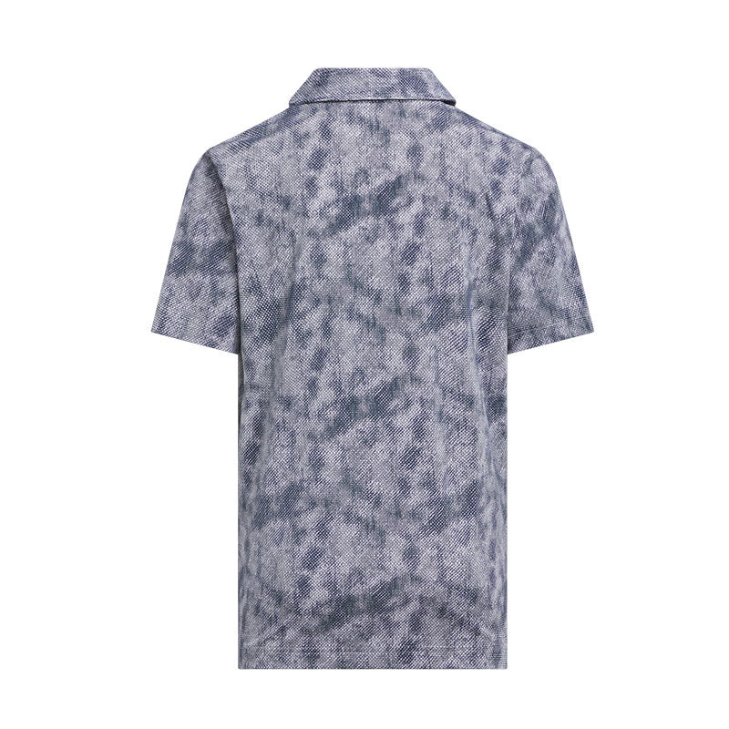 ADIDAS Performance Textured Print Boy's Polo (Navy)