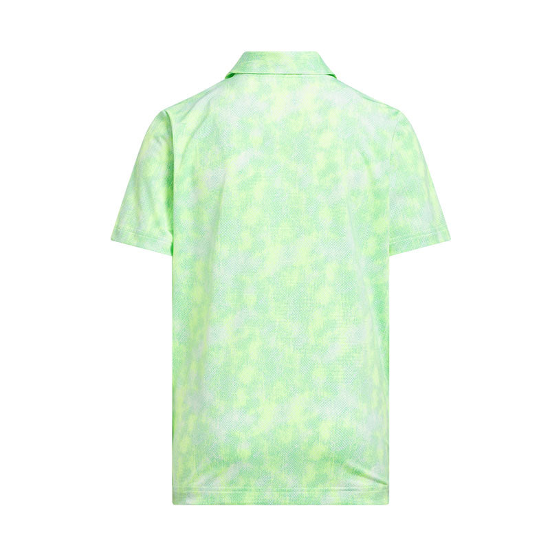 ADIDAS Performance Textured Print Boy's Polo (Lime)