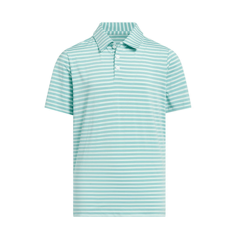 ADIDAS Performance Stripe Boy's Polo (Aqua)
