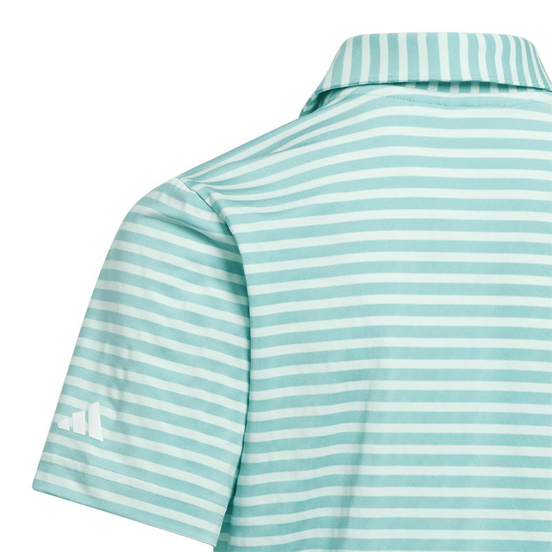ADIDAS Performance Stripe Boy's Polo (Aqua)