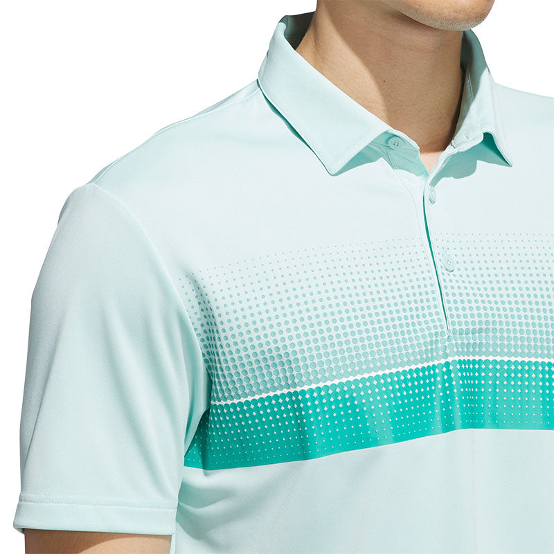 ADIDAS Core Allover Print Men's Polo (Aqua)
