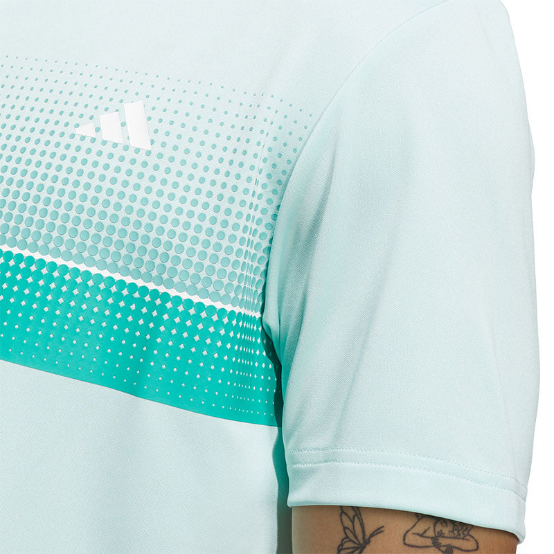 ADIDAS Core Allover Print Men's Polo (Aqua)