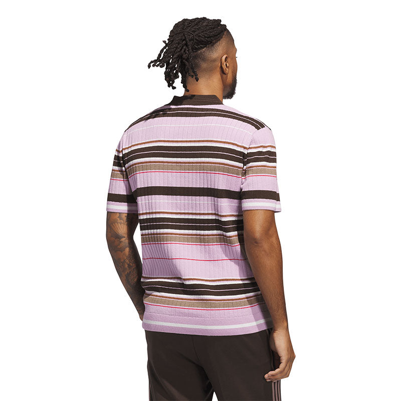 ADIDAS Originals Men's Knit Polo (Purple/Brown)