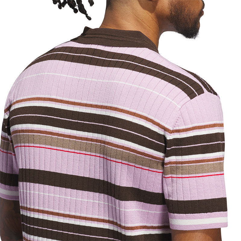ADIDAS Originals Men's Knit Polo (Purple/Brown)