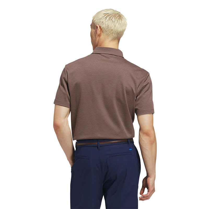 ADIDAS Originals Stripe Men's Pique Polo (Brown)