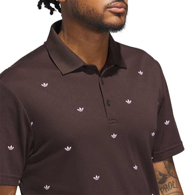 ADIDAS Originals Printed Trefoil Men's Polo (Brown)