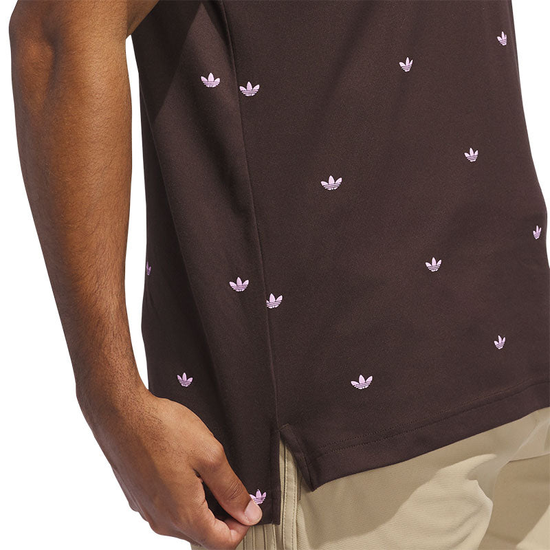 ADIDAS Originals Printed Trefoil Men's Polo (Brown)