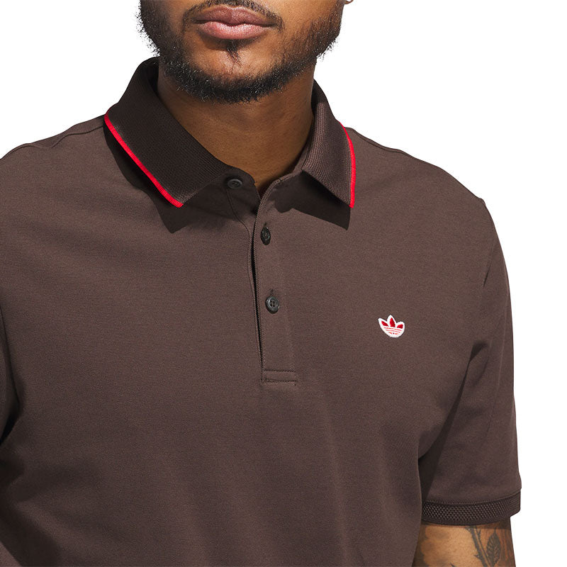 ADIDAS Originals Twistknit Trefoil Men's Polo (Brown)