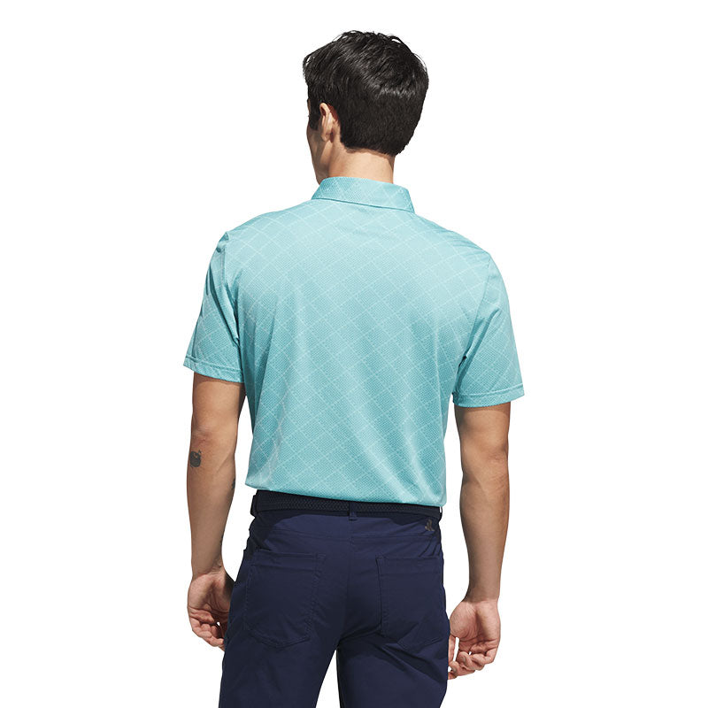 ADIDAS Ultimate365 Hounds Jacquard Men's Polo (Aqua)