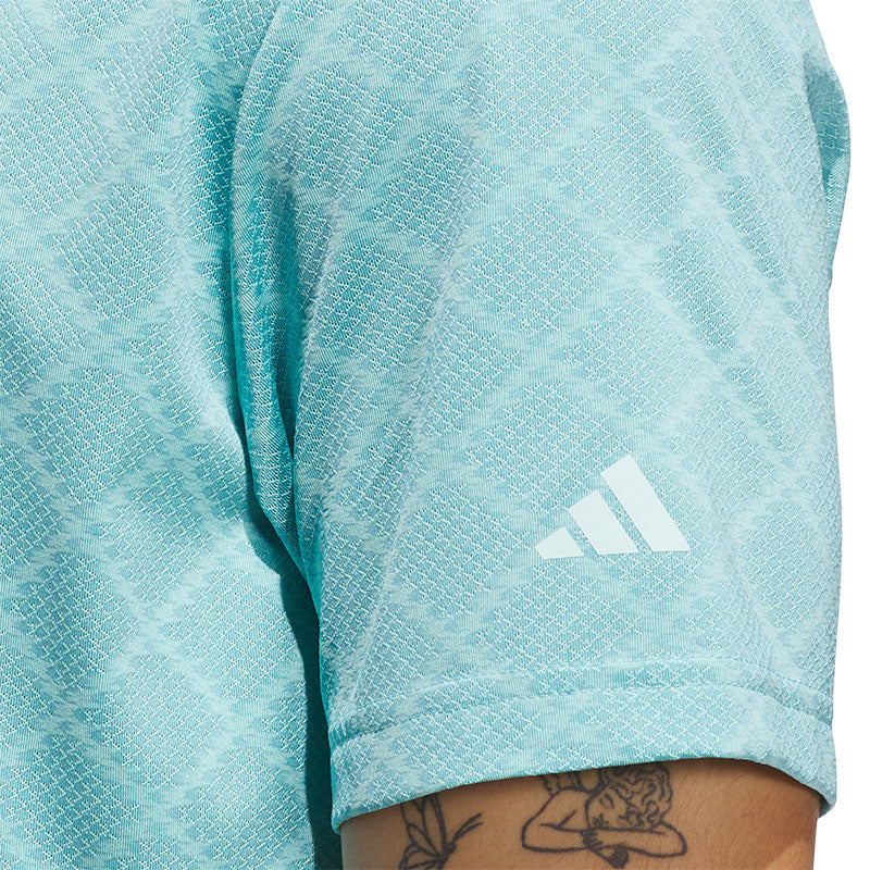 ADIDAS Ultimate365 Hounds Jacquard Men's Polo (Aqua)