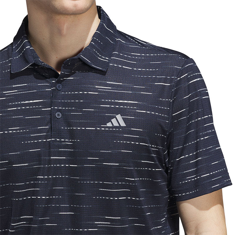 ADIDAS Ultimate365 Mesh Glimmer Print Men's Polo (Navy)