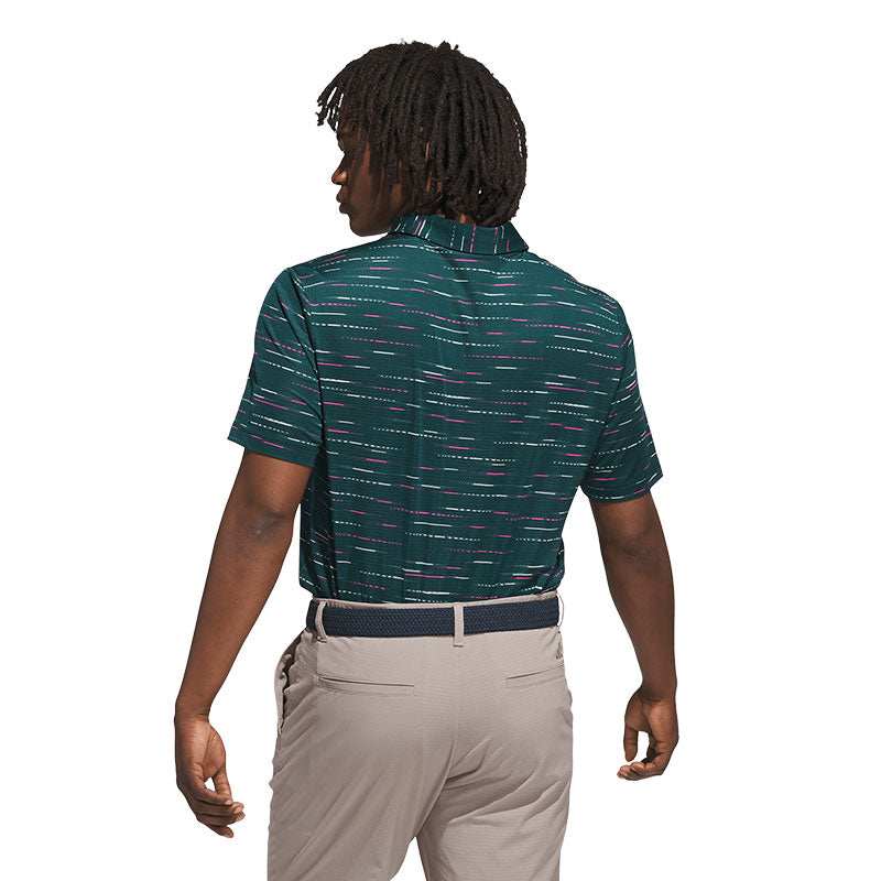 ADIDAS Ultimate365 Mesh Glimmer Print Men's Polo (Aurora)