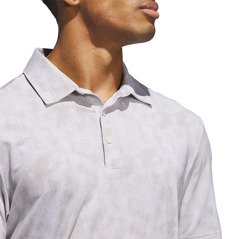 ADIDAS Ultimate365 Textured Print Men's Polo (Alumina)
