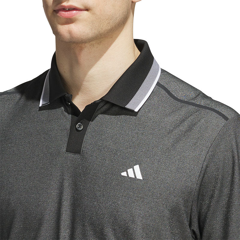 ADIDAS Ultimate365 Tour Twistknit Men's Pique Polo (Black)