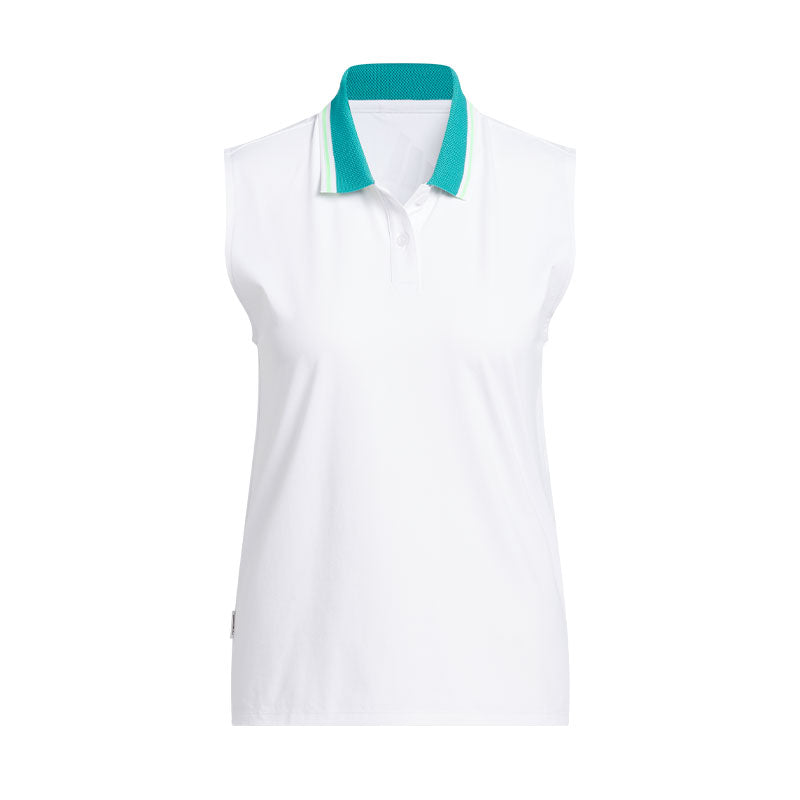 ADIDAS Beyond Twistknit Women's Sleeveless Polo (White)