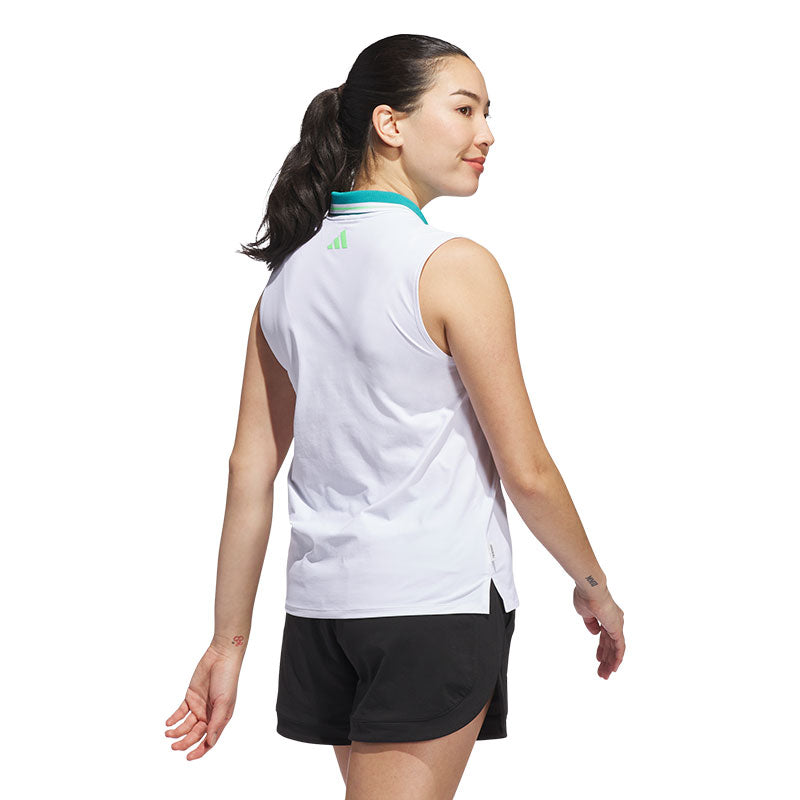 ADIDAS Beyond Twistknit Women's Sleeveless Polo (White)