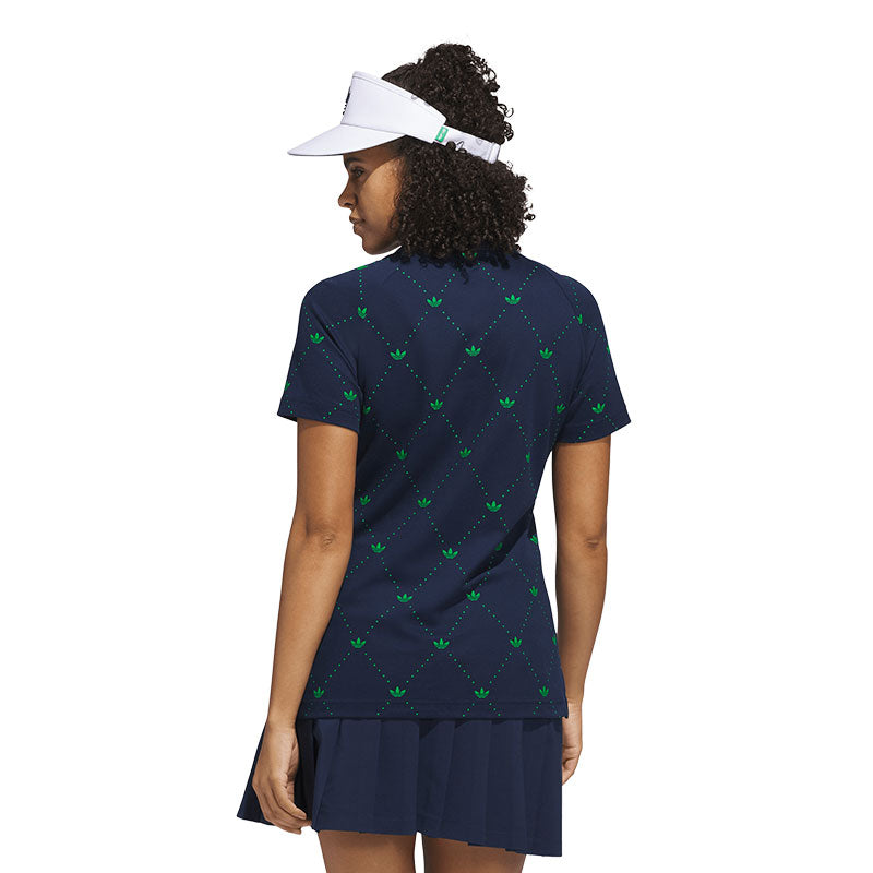 ADIDAS Originals Printed Trefoil Women's Polo (Blue)