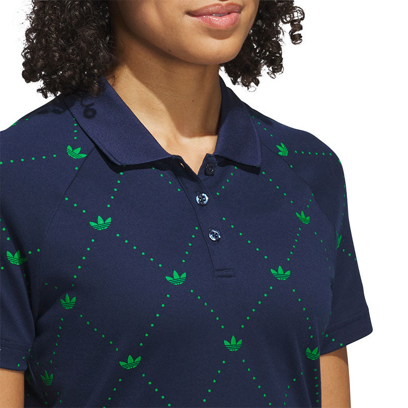 ADIDAS Originals Printed Trefoil Women's Polo (Blue)