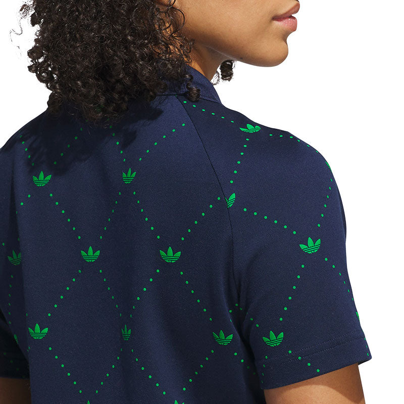 ADIDAS Originals Printed Trefoil Women's Polo (Blue)