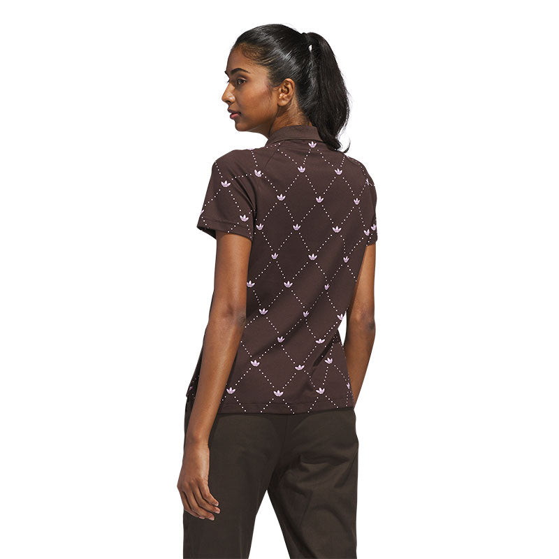 ADIDAS Originals Printed Trefoil Women's Polo (Brown)