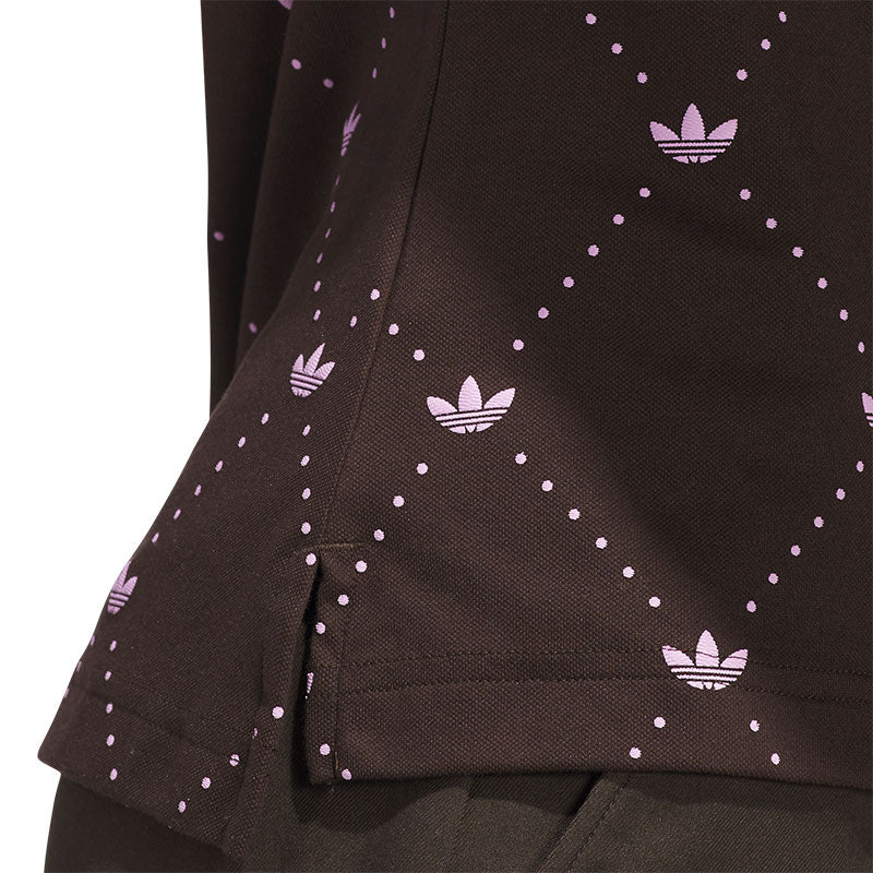 ADIDAS Originals Printed Trefoil Women's Polo (Brown)