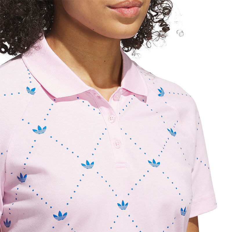 ADIDAS Originals Printed Trefoil Women's Polo (Pink)