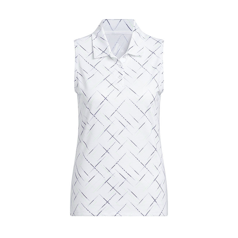 ADIDAS Ultimate365 Printed Women's Sleeveless Polo (White)