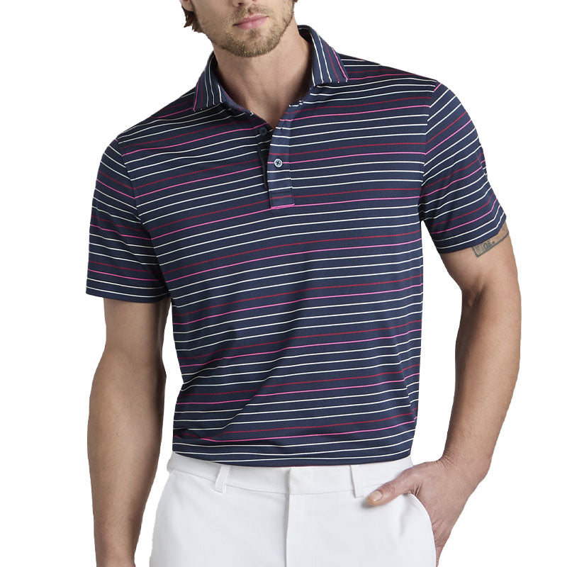 GFORE Multi Stripe Tech Pique Performance Men's Polo (Twilight)