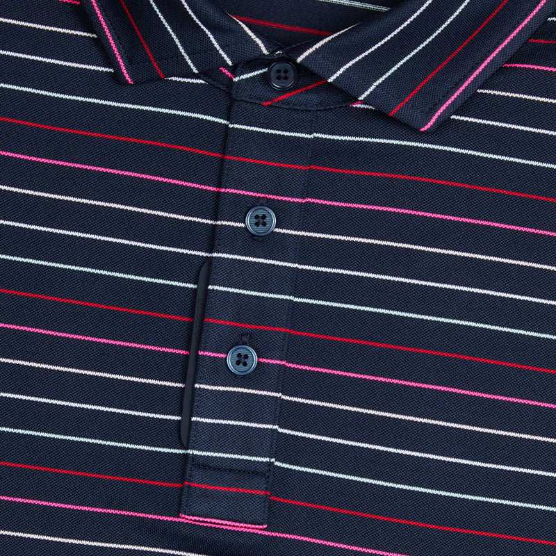 GFORE Multi Stripe Tech Pique Performance Men's Polo (Twilight)