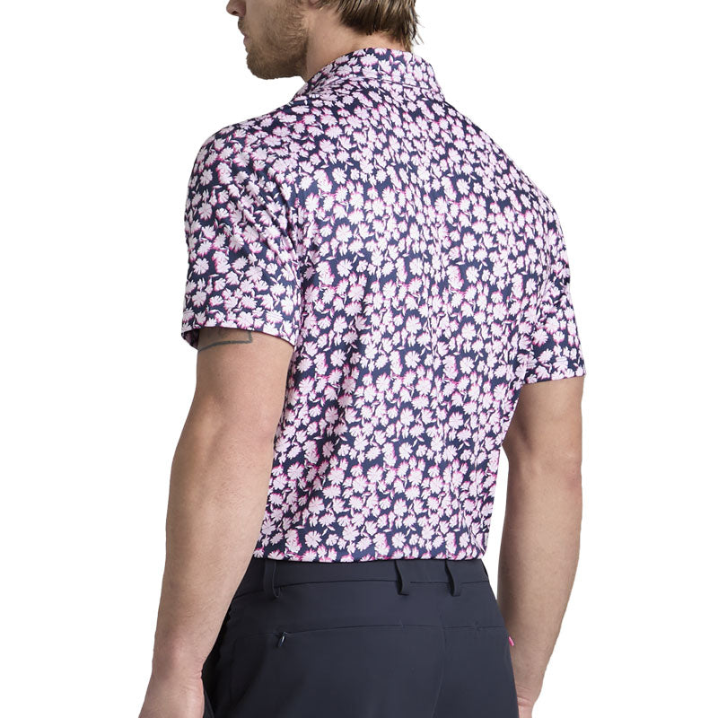 GFORE Optic Floral Men's Tech Jersey Polo (Blush)