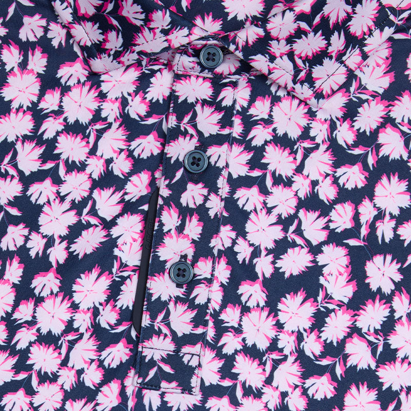 GFORE Optic Floral Men's Tech Jersey Polo (Blush)