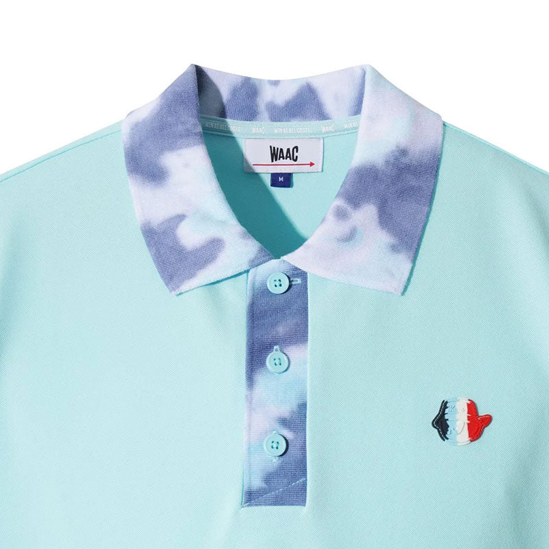 WAAC Dyeing Rib Collar Men's Polo (Light Blue)