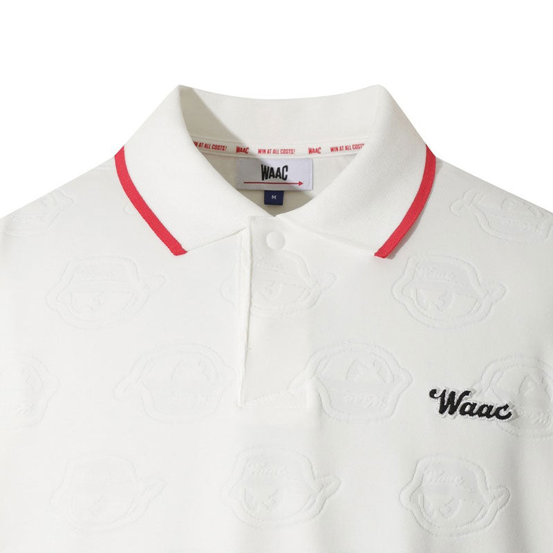 WAAC Men's Jacquard Polo (White)