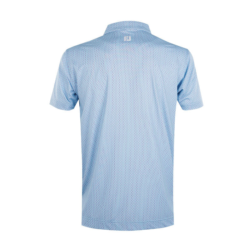 FOOTJOY Bracket Print Lisle Men's Polo (Blue)