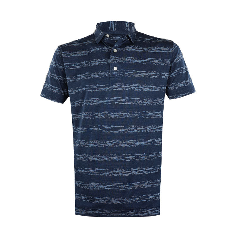 FOOTJOY Ikat Stripe Lisle Men's Polo (Navy)