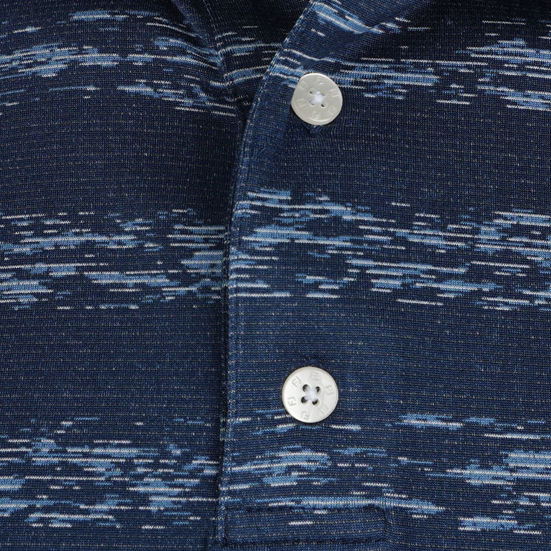 FOOTJOY Ikat Stripe Lisle Men's Polo (Navy)