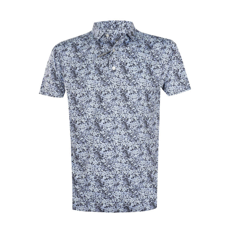 FOOTJOY Garden Print Lisle Men's Polo (Periwinkle)