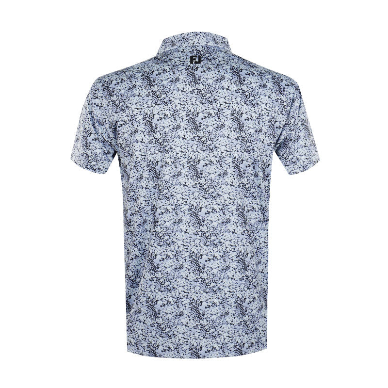 FOOTJOY Garden Print Lisle Men's Polo (Periwinkle)