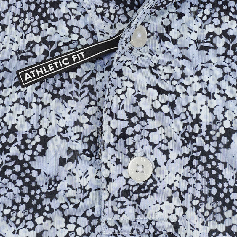 FOOTJOY Garden Print Lisle Men's Polo (Periwinkle)