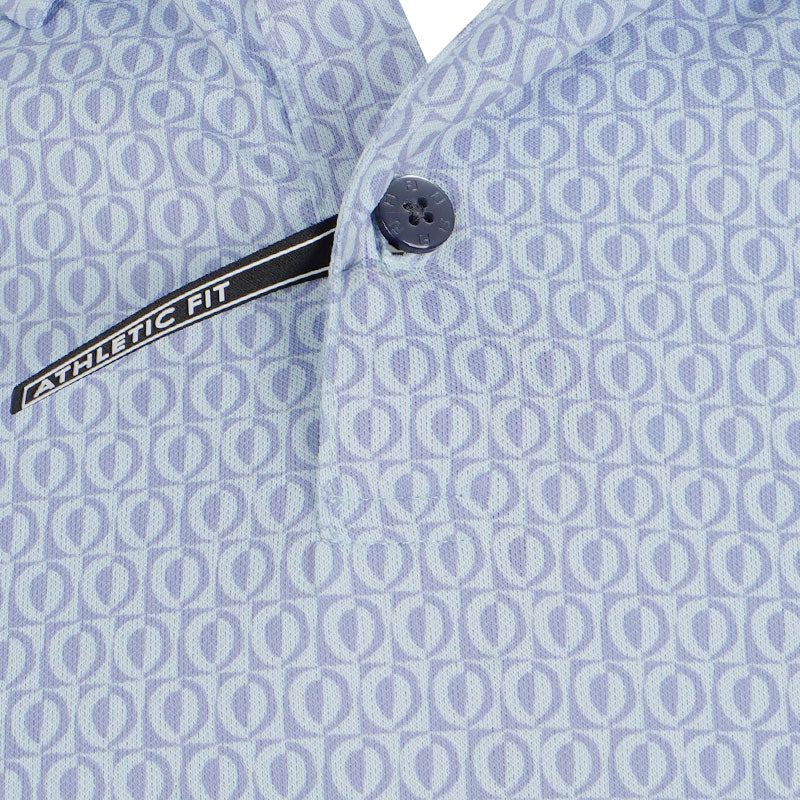 FOOTJOY Modernist Geo Men's Pique Polo (Ice Water)