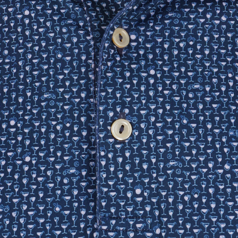 PETER MILLAR Sidecar Men's Performance Jersey Polo (Navy)