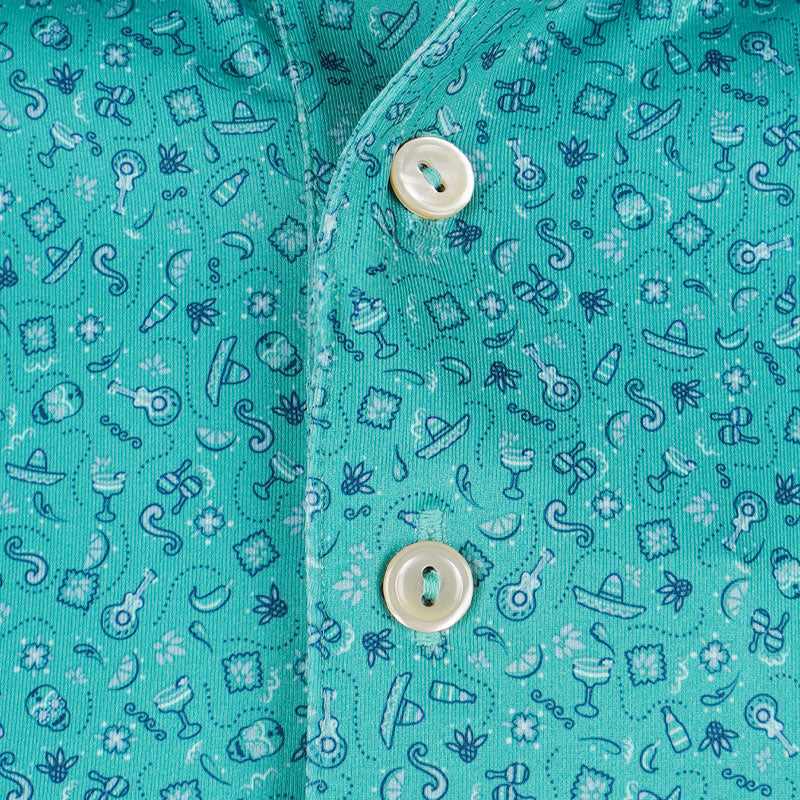 PETER MILLAR Day Of The Dead Men's Performance Jersey Polo (Meadow)