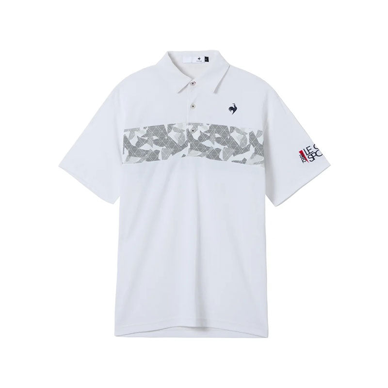 LE COQ SPORTIF GOLF Switch Print Men's Polo (White)
