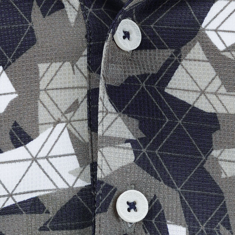 LE COQ SPORTIF GOLF Small Print Men's Polo (Khaki)