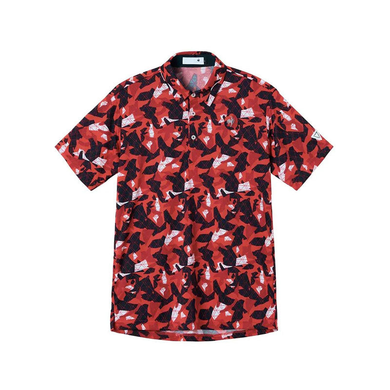 LE COQ SPORTIF GOLF Small Print Men's Polo (Red)
